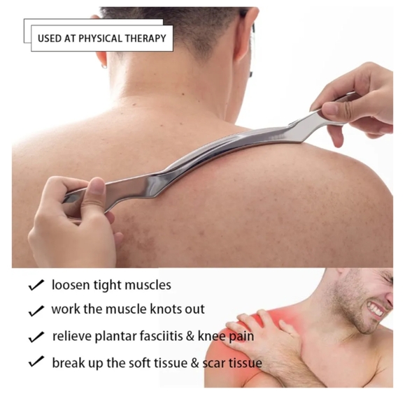 Gua Sha Scraping Massage Tool, Tool‎ for Large Muscles, Soft Tissue Mobilization - Picture 4 of 9